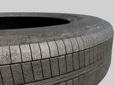 Simple old tire Free 3D model