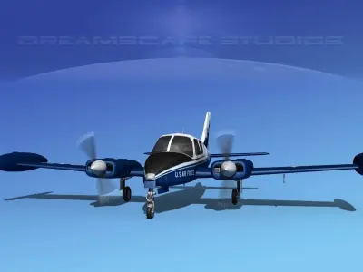 Cessna U-3B Blue Canoe V05 3D model