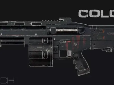 COLONIST - COMBAT SHOTGUN Free low-poly 3D model