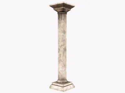 Column old Low-poly 3D model