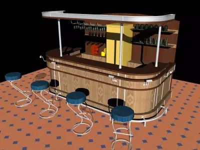 The Bar is open Free 3D model
