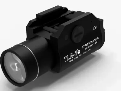 TLR-1s Tactical Flashlight Low-poly 3D model