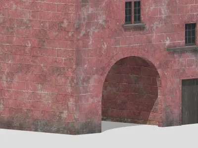 Castle Medieval Middle Ages 04 Low Poly PBR Realistic Low-poly 3D model