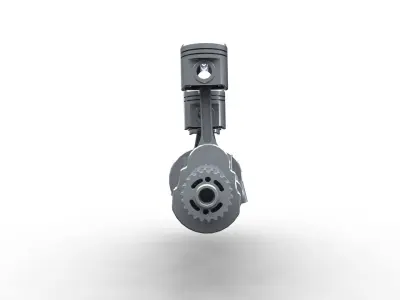 6 cylinder engine 3D model