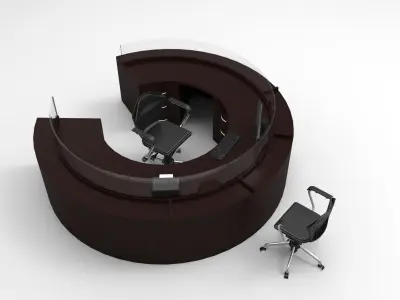pc table 7  it is specially designed for bank or post office  Free 3D model