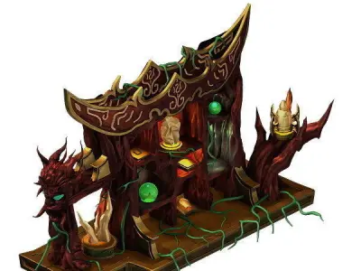 Game model - furniture cabinet disillusion Ming fi 3D model purchase
