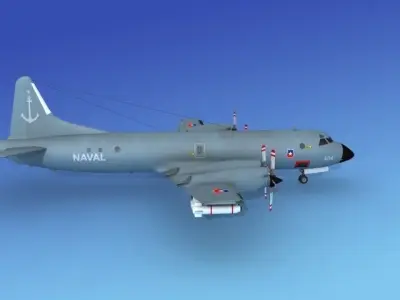 Lockheed P-3 Orion Chile 3D model