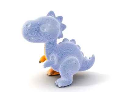 Cute Cartoon Dinosaur Model Pack Low-poly 3D model