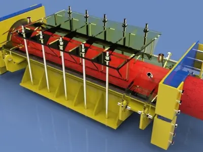 Underwater grout repair jacket brace clamp Free 3D model