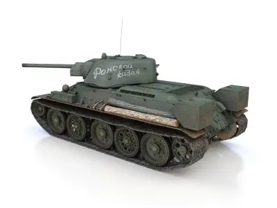 T-34-76 UZTM- Model 1942 - Soviet tank - 19 Tank Corps 3D model