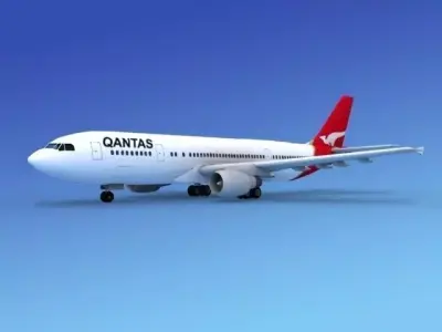 Airbus A300 Qantas 3D model