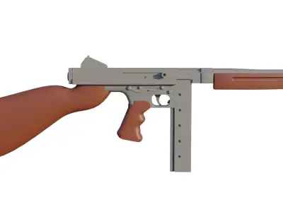 submachinegun thomson Free 3D model