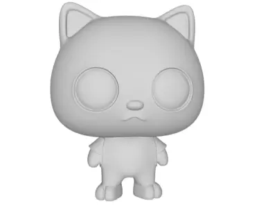 Golden Cat Character 3D model