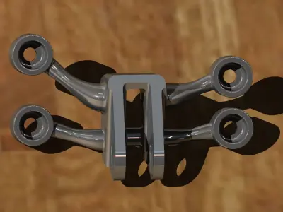 GE jet engine bracket V1 Free 3D model