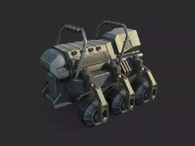 Future sci-fi style engineering multi-purpose vehicle 3D model