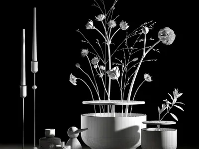 Decorative set 009  3D model