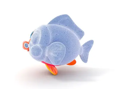 Cartoon Fish Model Pack with Vibrant Colors Low-poly 3D model