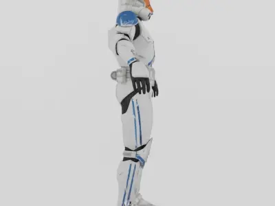 Ahsokas Clone Trooper Lowpoly Rigged Free low-poly 3D model