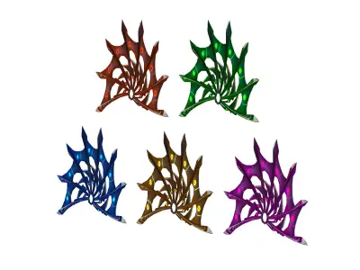 a Set of Fan Weapons Low-poly 3D model