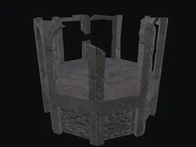 The cursed castle Low-poly 3D model