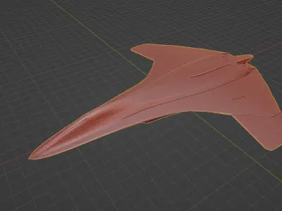 Lockheed NGAD deux - concept fighter Low-poly 3D model
