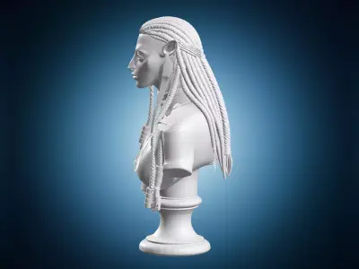 Neytiri Bust Sculpture With Braids 3D print model