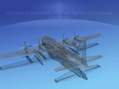 Lockheed C-130 Hercules NASA 3D model
