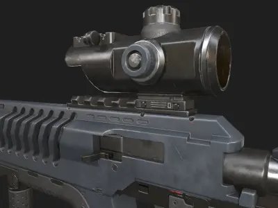 Mech Nuggets Gun Low-poly 3D model