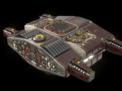 Imperial heavy ship section 3D model