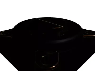 Industrial Metallic Control Knob Component Low-poly 3D model