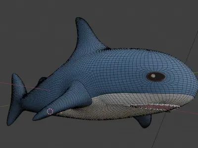 Blahaj Plush 3D model