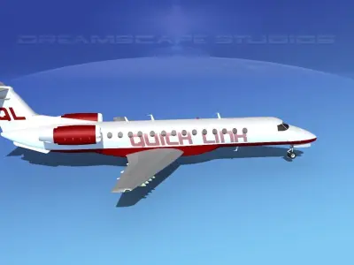 Embraer ERJ-135 Quicklink 3D model