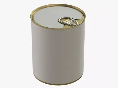 canned food round tin metal aluminium can 03 3D model