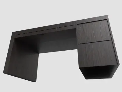 Computer Desk Free low-poly 3D model
