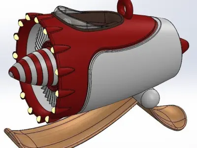 Santas New Sleigh Free 3D model