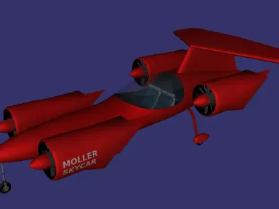 M 400 Skycar Free low-poly 3D model