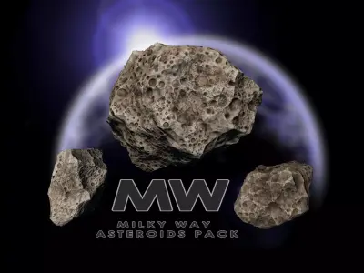 Asteroids of Andromeda  Low-poly 3D model