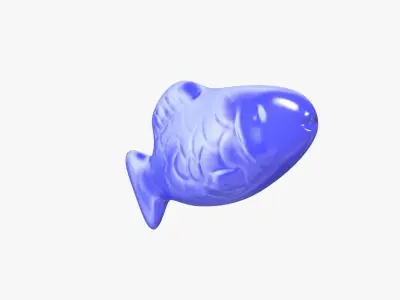 3D Swedish Fish Blue 3D model