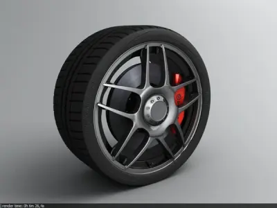 Wheel Tire 10 BBS 3D model
