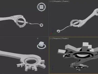 Dual Disc Blade 3D model
