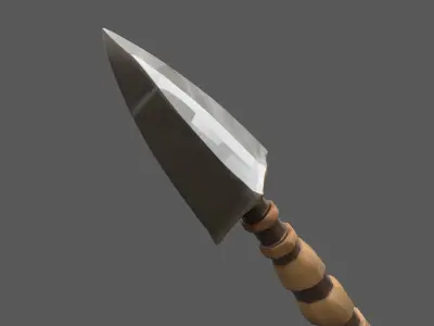 Low-Poly Stylized Spear - Game Ready Asset Free low-poly 3D model