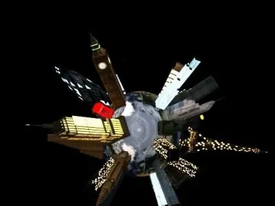 FANTASY EARTH MODEL WITH SKYSCAPERS 3D model