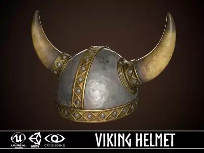 Viking Helmet 01 Low-poly 3D model