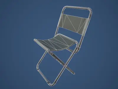 Stylized Fishing Chair Low-poly 3D model