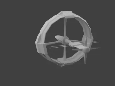 Spaceship star wars spacecraft Low-poly 3D model