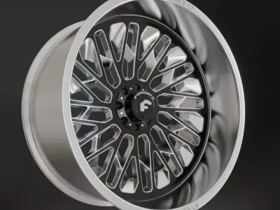 Wheel based on FORGIATO TXC107 CHROME BLACK 3D model