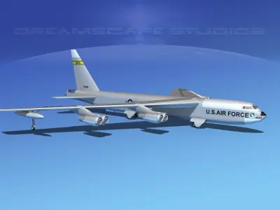 Boeing B-52C Stratofortress V05 3D model