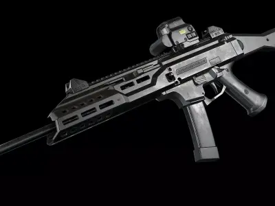 CZ Scorpion EVO 3 Low-poly 3D model