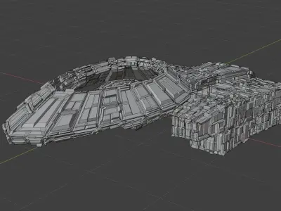 A Battle Spaceplane or Spaceship Spoon 3D model