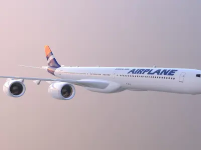 Airplane Generic Commercial Low-poly 3D model